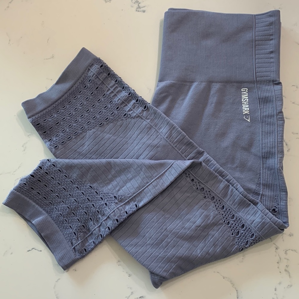 Gymshark Energy Seamless 17" High-Rise Cropped Leggings Lavender SzM